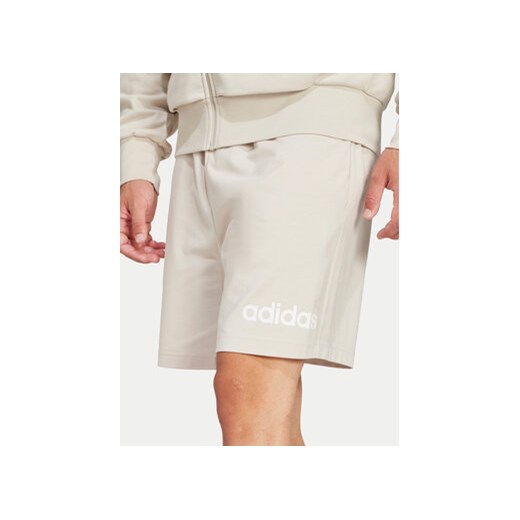 adidas Szorty sportowe Essentials Linear JC9346 Beżowy Regular Fit M MODIVO