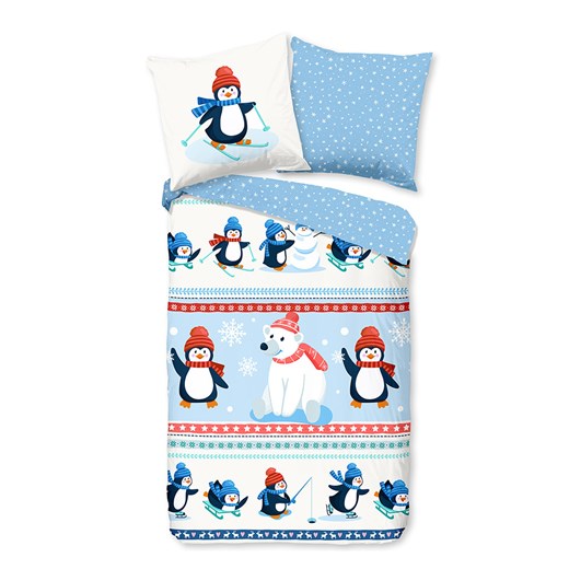 Good Morning Komplet pościeli flanelowej "Penguins" w kolorze Good Morning 135x200 cm okazja Limango Polska