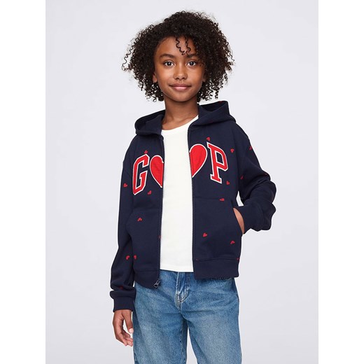 GAP Bluza w kolorze granatowo-czerwonym ze sklepu Limango Polska w kategorii Bluzy dziewczęce - zdjęcie 178382444