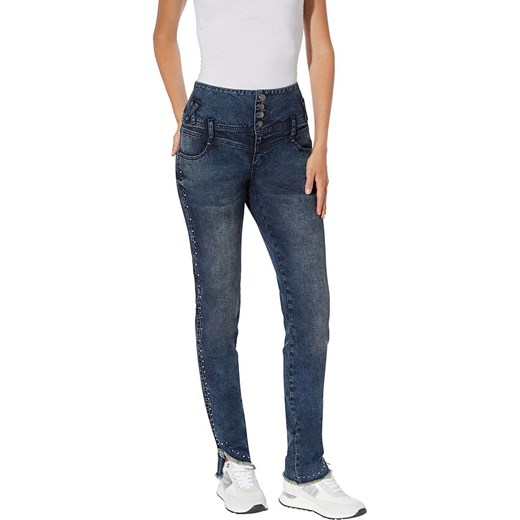 Heine Dżinsy - Slim fit - w kolorze granatowym ze sklepu Limango Polska w kategorii Jeansy damskie - zdjęcie 178383303