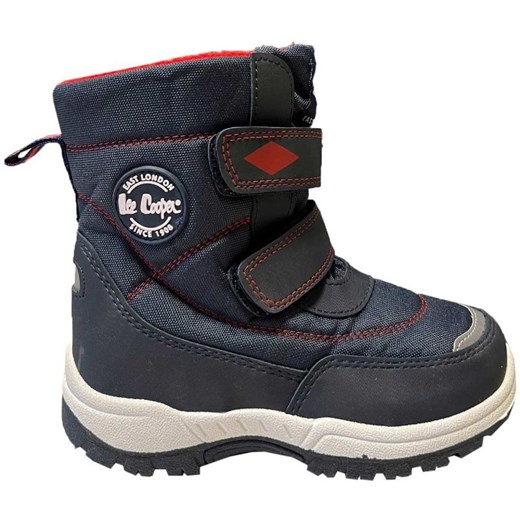 Buty Lee Cooper LCJ-23-44-1995K niebieskie ze sklepu ButyModne.pl w kategorii Buty zimowe dziecięce - zdjęcie 178385124