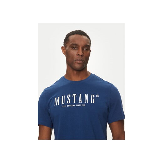 T-shirt męski niebieski Mustang