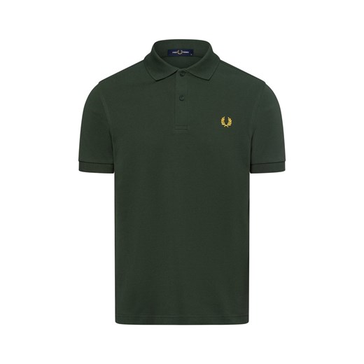 Fred Perry Męska koszulka polo Mężczyźni Bawełna jodłowy jednolity ze sklepu vangraaf w kategorii T-shirty męskie - zdjęcie 178389634