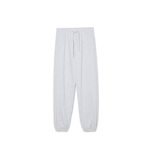 Cropp - Melanżowe szare dresowe joggery basic - jasny szary ze sklepu Cropp w kategorii Spodnie damskie - zdjęcie 178389841