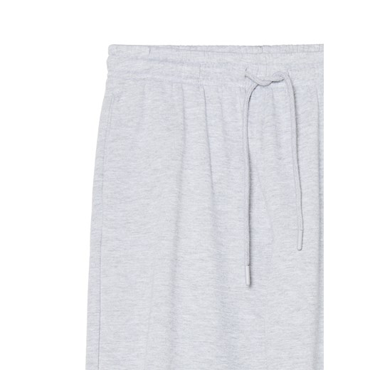 Cropp - Melanżowe szare dresowe joggery basic - jasny szary Cropp XS Cropp