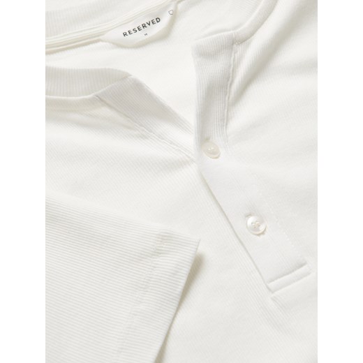 T-shirt męski Reserved casual biały na wiosnę 