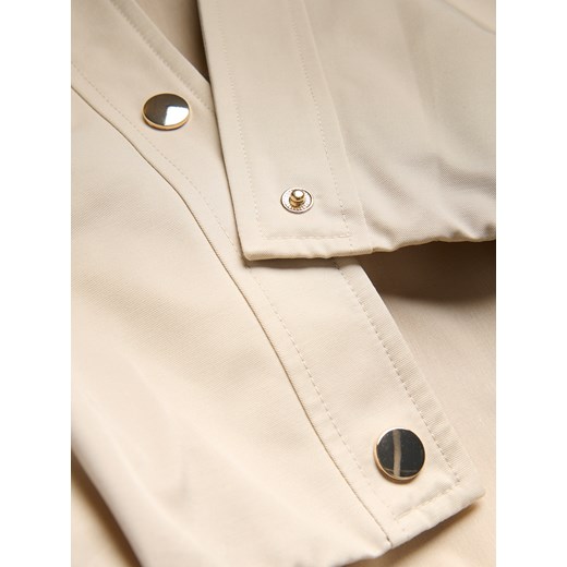 Kurtka damska Reserved wiosenna beżowa z poliestru 