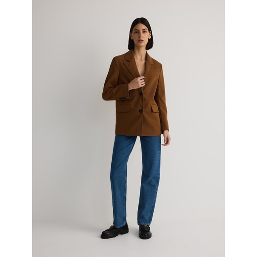 Reserved - Marynarka z imitacji zamszu - miedziany Reserved L Reserved