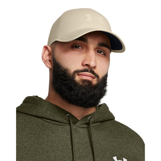 Czapka z daszkiem uniseks Under Armour StealthForm Uncrushable - beżowa ze sklepu Sportstylestory.com w kategorii Czapki z daszkiem męskie - zdjęcie 178393401
