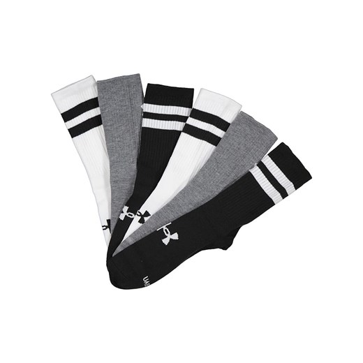 Under Armour Skarpety sportowe (6 par) &quot;Essential Crew&quot; w kolorze czarno-szaro-białym ze sklepu Limango Polska w kategorii Skarpetki męskie - zdjęcie 178393561