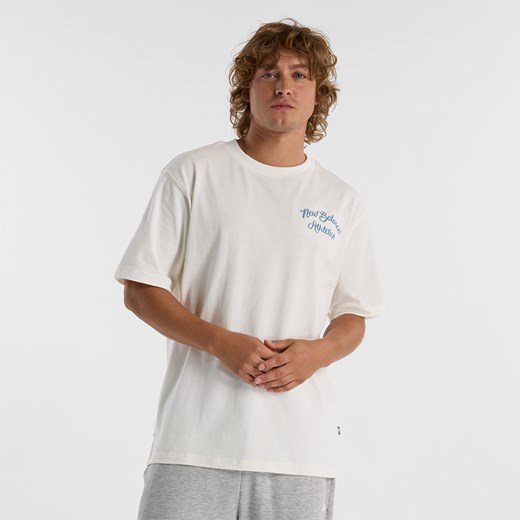Koszulka męska New Balance MT43556SST – biała ze sklepu New Balance Poland w kategorii T-shirty męskie - zdjęcie 178395000