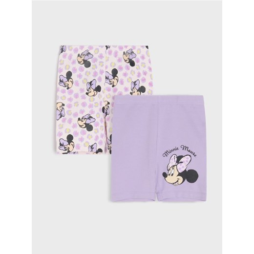 Sinsay - Krótkie legginsy 2 pack Minnie Mouse - fioletowy ze sklepu Sinsay w kategorii Spodenki niemowlęce - zdjęcie 178396474