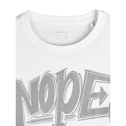 T-shirt chłopięce biały Gate w nadruki