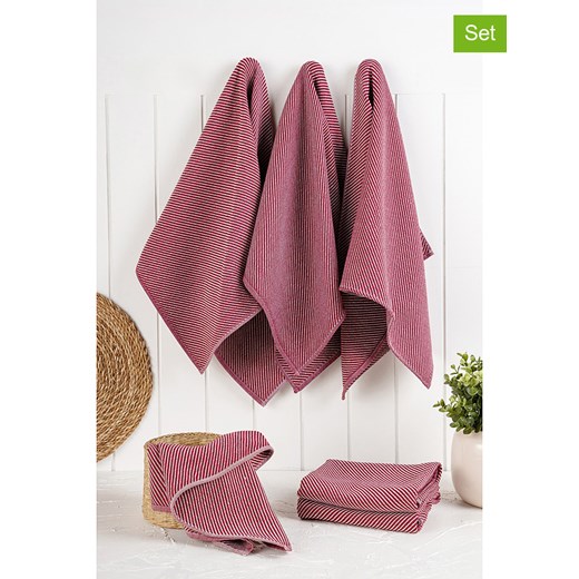 Violeta Home Ściereczki (6 szt.) w kolorze czerwonym do naczyń - 76 x 43 cm ze sklepu Limango Polska w kategorii Ścierki kuchenne - zdjęcie 178398000