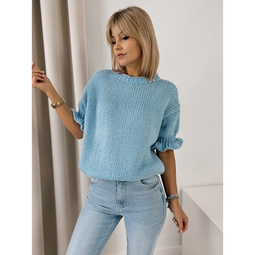 sweter syntora błękitny one size ze sklepu UBRA w kategorii Swetry damskie - zdjęcie 178399361