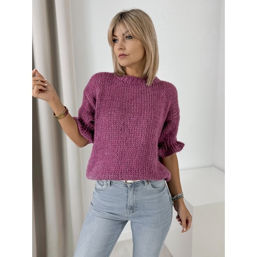 sweter syntora fioletowy one size ze sklepu UBRA w kategorii Swetry damskie - zdjęcie 178399383