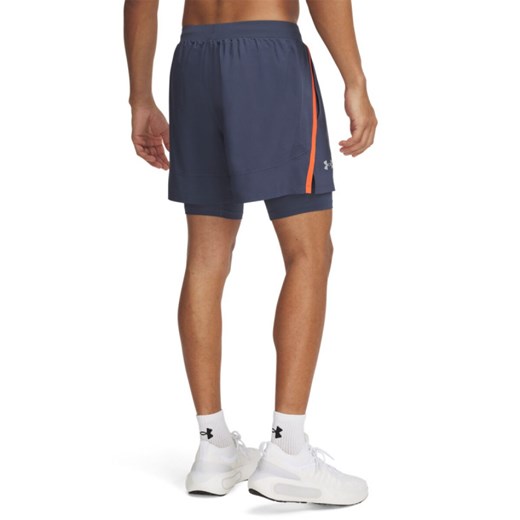 Męskie spodenki do biegania Under Armour UA Launch 5\'\' 2-in-1 Short - szare Under Armour S Sportstylestory.com