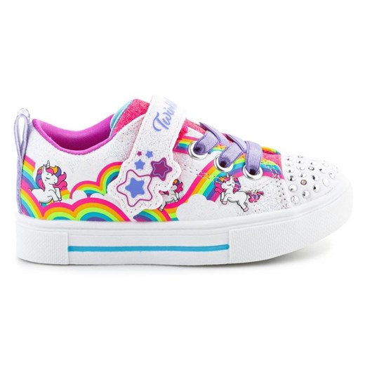 Buty Skechers S-Lights Girls Twinkle Sparks Jumpin Clouds 314809N-WMLT białe ze sklepu ButyModne.pl w kategorii Trampki dziecięce - zdjęcie 178400360