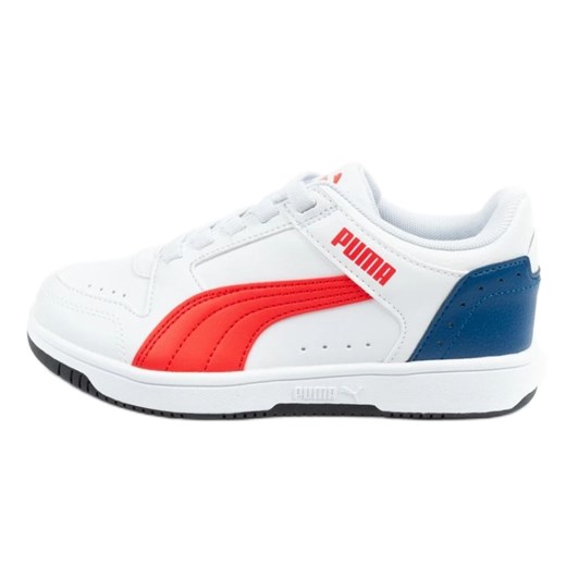 Buty Puma Rebound Joy 381985 09 sportowe białe ze sklepu ButyModne.pl w kategorii Buty sportowe dziecięce - zdjęcie 178400561