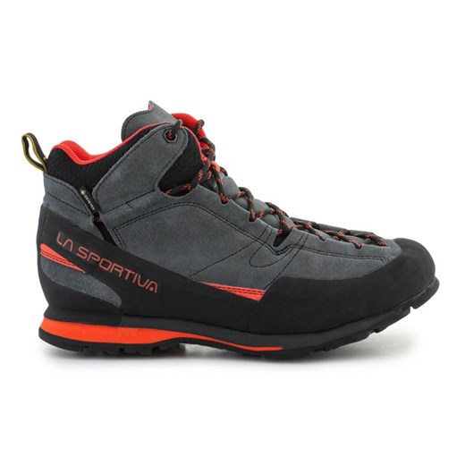 Buty La Sportiva Boulder X Mid Gtx Carbon Flame 17E900304 szare ze sklepu ButyModne.pl w kategorii Buty trekkingowe dziecięce - zdjęcie 178400580