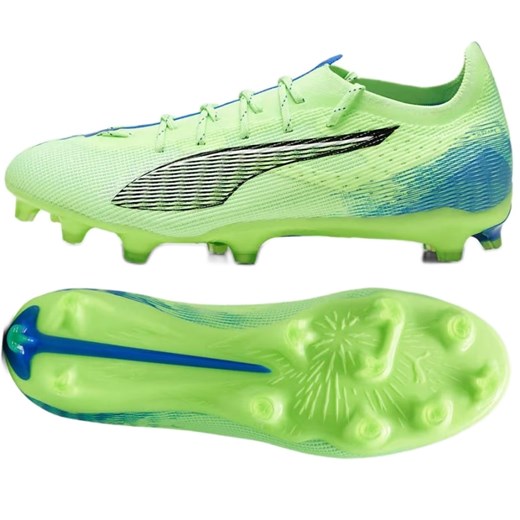 Buty Puma Ultra 5 Pro FG/AG 107685-03 Zielone ze sklepu ButyModne.pl w kategorii Buty sportowe męskie - zdjęcie 178400812