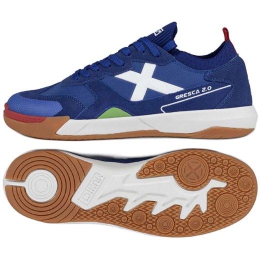 Buty piłkarskie Munich Gresca 2.0 In 3003001 niebieskie ze sklepu ButyModne.pl w kategorii Buty sportowe męskie - zdjęcie 178400894
