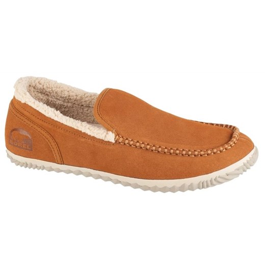 Mokasyny Ocieplane Buty Sorel Dude Moc Slipper 1530671286 beżowy ze sklepu ButyModne.pl w kategorii Mokasyny męskie - zdjęcie 178401054