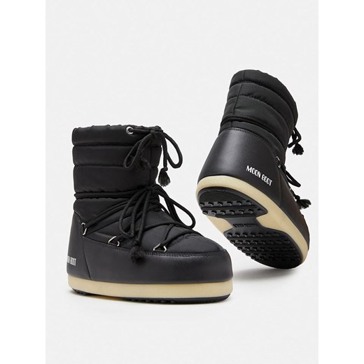 Śniegowce damskie Moon Boot sznurowane casual z tkaniny