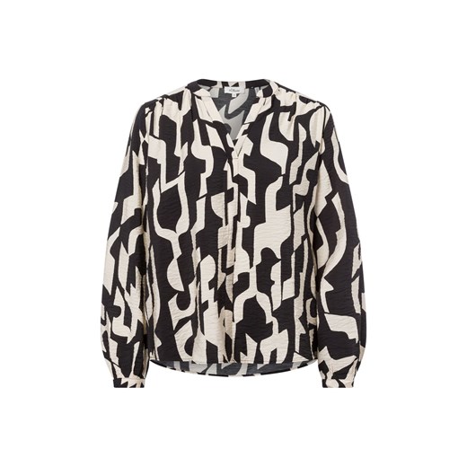 s.Oliver Bluzka damska Kobiety Sztuczne włókno czarny wzorzysty ze sklepu vangraaf w kategorii Bluzki damskie - zdjęcie 178406733