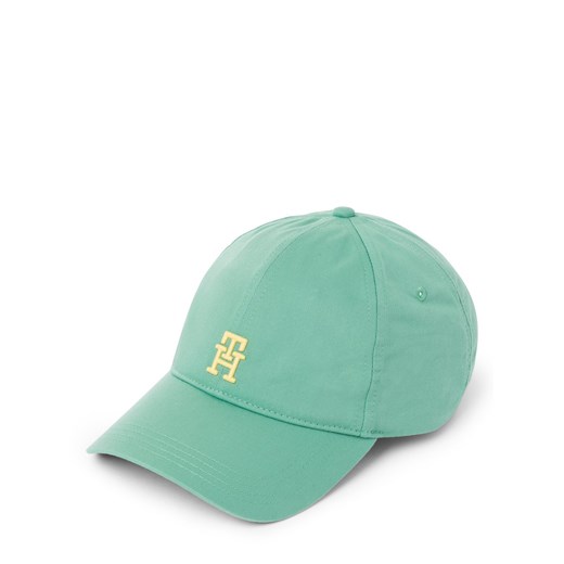Tommy Hilfiger Czapka męska Mężczyźni Bawełna zielony jednolity ze sklepu vangraaf w kategorii Czapki z daszkiem męskie - zdjęcie 178406763