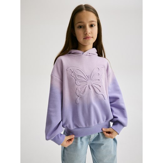 Reserved - Bluza z efektem tie dye - fioletowy ze sklepu Reserved w kategorii Bluzy dziewczęce - zdjęcie 178407414