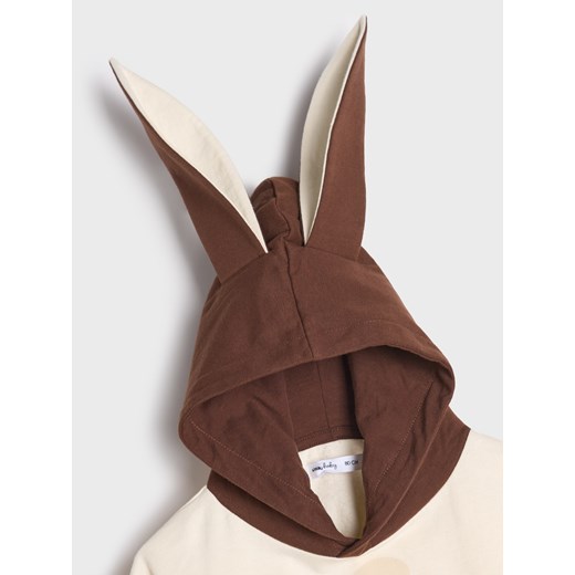 Sinsay - Bluza z uszami królika - kremowy Sinsay 92 Sinsay