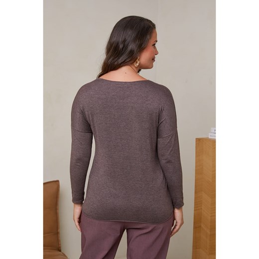 Curvy Lady Sweter w kolorze brązowym Curvy Lady 40/42 okazja Limango Polska