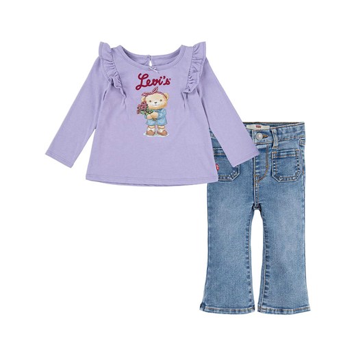 Levi&apos;s Kids 2-częściowy zestaw w kolorze fioletowo-niebieskim ze sklepu Limango Polska w kategorii Koszulki niemowlęce - zdjęcie 178409251