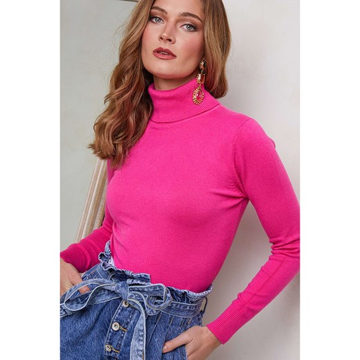 Sweter damski Joséfine z golfem z poliamidu