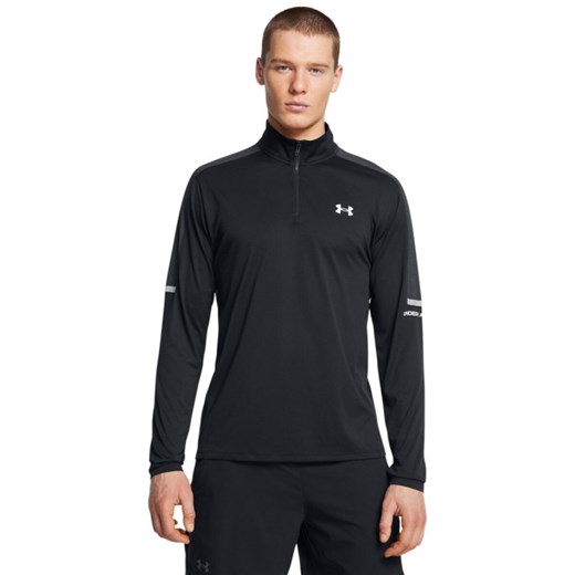 Męski longsleeve treningowy Under Armour UA Tech Utility 1/4 Zip - czarny ze sklepu Sportstylestory.com w kategorii T-shirty męskie - zdjęcie 178409513