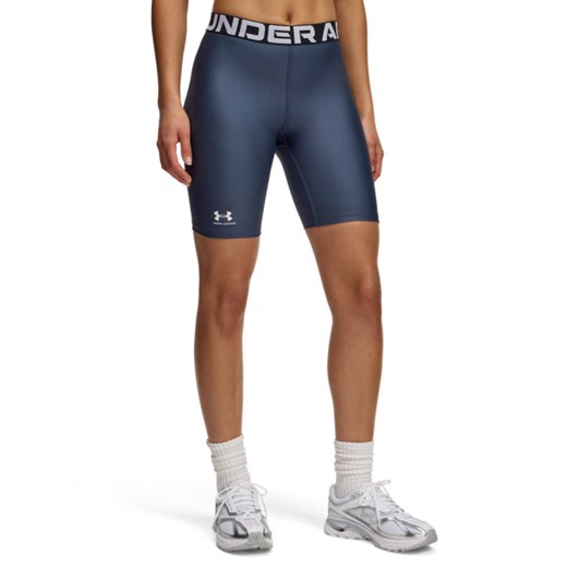 Damskie kolarki treningowe Under Armour UA HG 8in Short - szare ze sklepu Sportstylestory.com w kategorii Szorty - zdjęcie 178409561