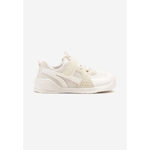 Beżowe Buty Sportowe Sneakersy z Zapięciem na Rzep Elisona ze sklepu born2be.pl w kategorii Buty sportowe dziecięce - zdjęcie 178413813