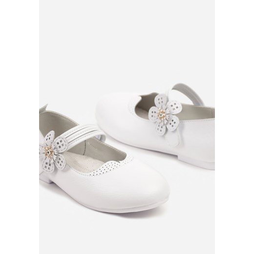 Balerinki dziecięce Born2be na rzepy ze skóry 