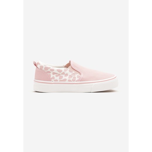 Ciemnoróżowe Tenisówki Wsuwane Slip On Setarin ze sklepu born2be.pl w kategorii Trampki dziecięce - zdjęcie 178414763