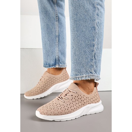 Różowe Sneakersy z Ażurową Elastyczną Cholewką Feniosse ze sklepu born2be.pl w kategorii Buty sportowe damskie - zdjęcie 178415001