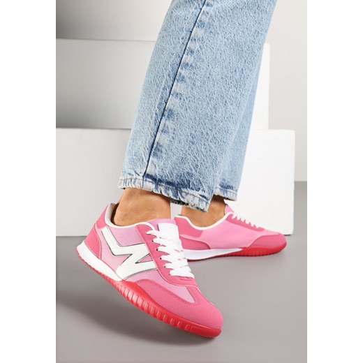 Różowe Sneakersy w Stylu Kultowych Tenisówek Tultia ze sklepu born2be.pl w kategorii Buty sportowe damskie - zdjęcie 178415193