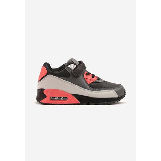 Szaro-Czarne Buty Sportowe Sneakersy z Transparentną Wstawką Jizana ze sklepu born2be.pl w kategorii Buty sportowe dziecięce - zdjęcie 178416074