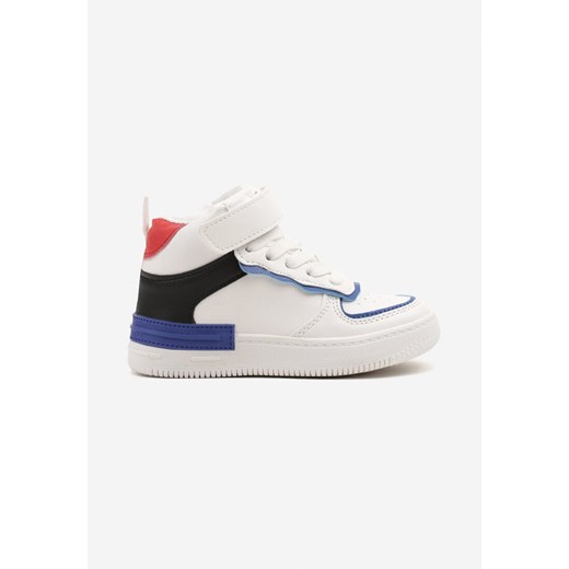 Biało-Niebieskie Buty Sportowe Sneakersy za Kostkę z Perforacją Nizana ze sklepu born2be.pl w kategorii Buty sportowe dziecięce - zdjęcie 178416164