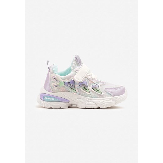 Fioletowe Buty Sportowe Sneakersy z Ozdobnymi Aplikacjami i Rzepem Zalissea ze sklepu born2be.pl w kategorii Buty sportowe dziecięce - zdjęcie 178417061