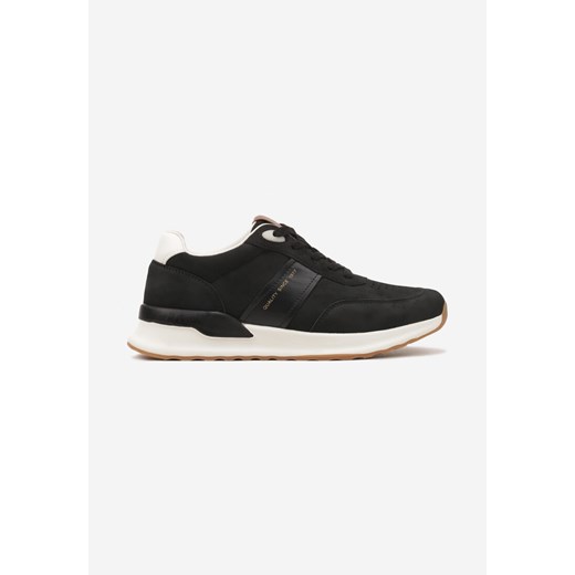 Czarne Buty Sportowe Sneakersy z Ozdobnym Napisem Zaliadne ze sklepu born2be.pl w kategorii Buty sportowe męskie - zdjęcie 178417712