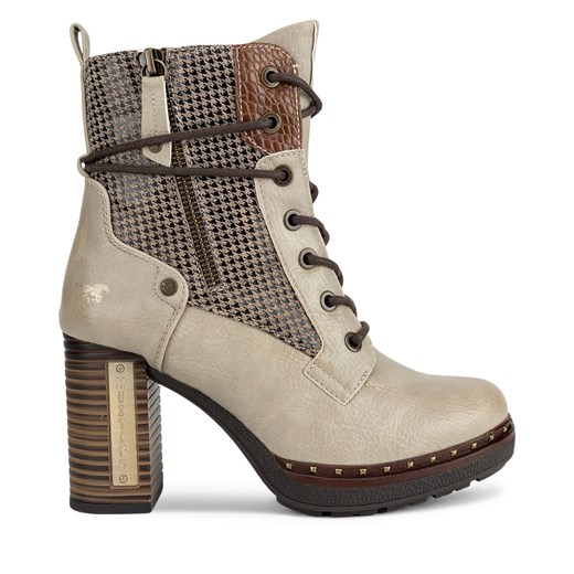 Botki Mustang 1336-510 Beżowy Mustang 39 eobuwie.pl