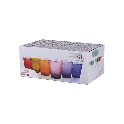 Villa d´Este Szklanki (6 szt.) "Cancun" w kolorze błękitnym - 330 ml Villa D´este onesize Limango Polska okazja