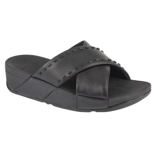 Buty FitFlop Lulu Rubber-Stud GB2-001 Czarne ze sklepu ButyModne.pl w kategorii Klapki damskie - zdjęcie 178428330