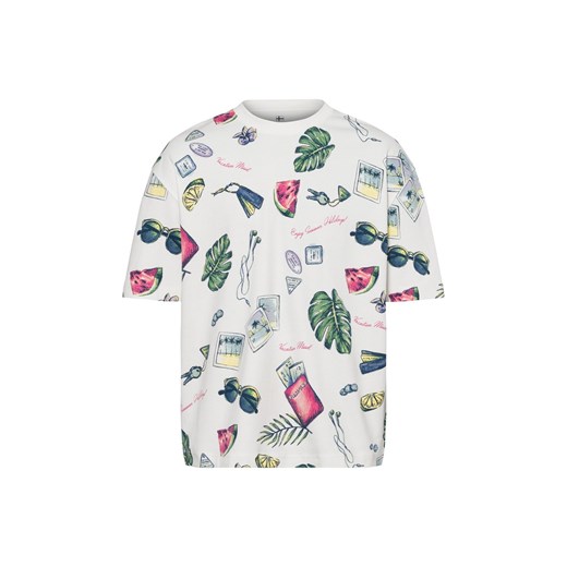 Nils Sundström Koszulka męska Mężczyźni Bawełna biały wzorzysty ze sklepu vangraaf w kategorii T-shirty męskie - zdjęcie 178429202